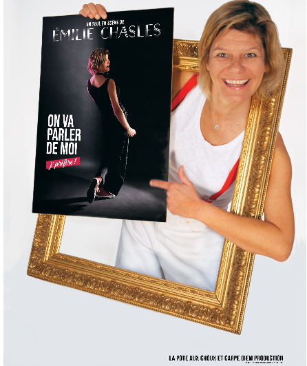 Affiche du spectacle On va parler de moi, j'préfère !