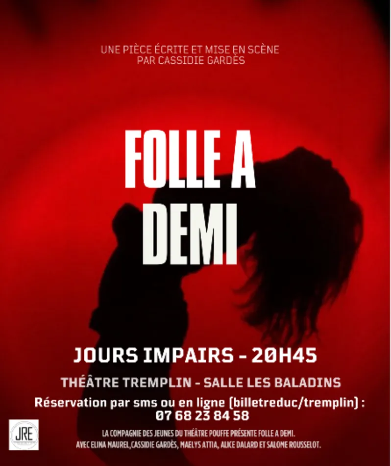 Affiche  spectacle : Folle à demi