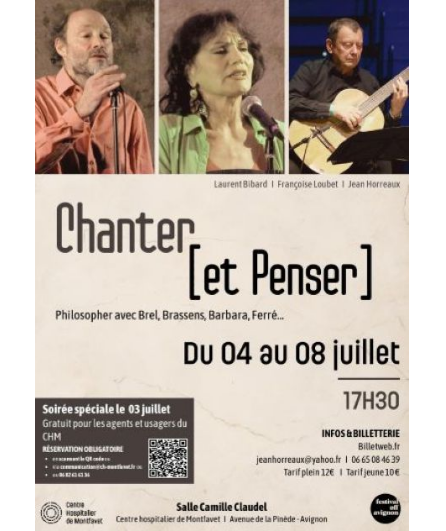 Affiche du spectacle Chanter et Penser