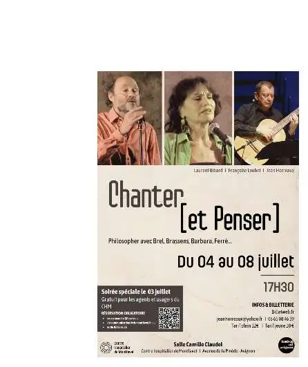 Affiche  spectacle : Chanter et Penser