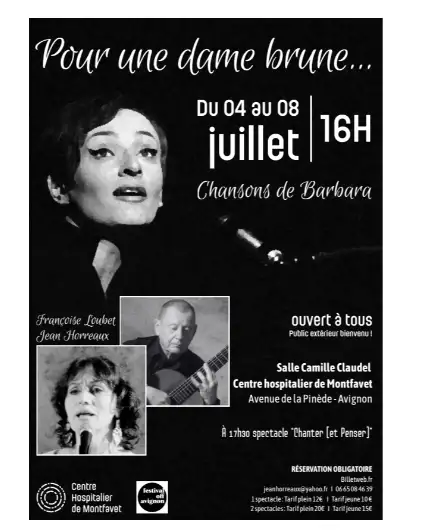 Affiche  spectacle : Pour une Dame brune