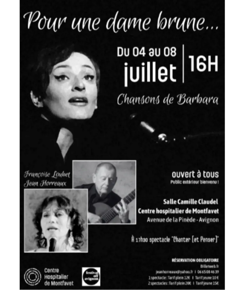Affiche  spectacle : Pour une Dame brune