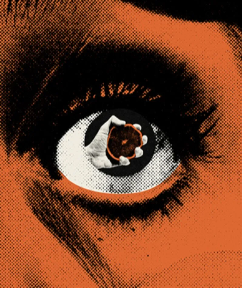 Affiche  spectacle : L'expérience de l'orange, sanguine