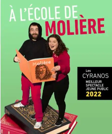 Affiche  spectacle : A l'Ecole de Molière