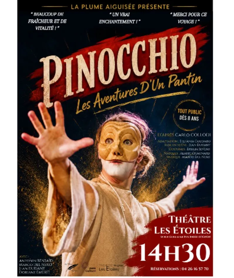 Affiche  spectacle : Pinocchio, Les Aventures d'un Pantin