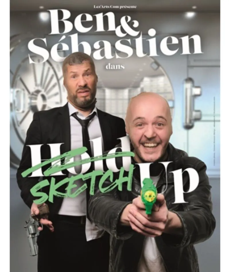 Affiche  spectacle : Ben et sébastien dans sketch up