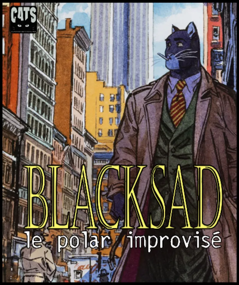 Affiche  spectacle : Blacksad - le polar improvisé